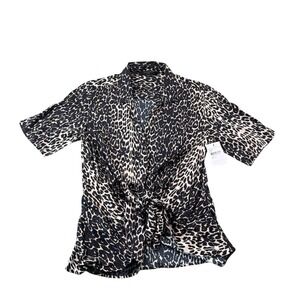 Allsaints Leopard Sirena Feline Leopard Viscose Women's Blouse Sz Small NWT